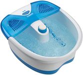 Conair Foot Spa Bath with Extra Deep Soak Basin, Massaging Bubbles, Pumice Stone and Pinpoint Massage Attachments, Blue/White