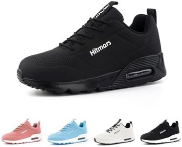Hitmars Basket Femme Chaussures de Sport Chaussures de Course Running Légères Chaussures de Running Air Respirant Sneaker Femme Fitness Jogging Gym Outdoor Noir EU 39