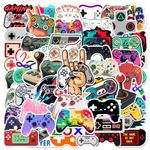 50Pcs Play Game Stickers, Cool Cartoon Trendy Gamepad Waterproof Gaming Sticker for Teen Adult Water Bottle, Laptop, Skateboard, Bike, Phone, Computer, Travel Case (Play Game)