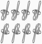 Curtains Hooks 100 Pcs Metal Curtain Hooks,Heavy Duty Curtain Hooks,Metal Curtain Header Tape Drapery Hooks Chrome Silver Rust Resistant.