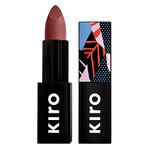 Kiro Lush Moist Matte Lipstick Nude Garnet (Soft Wine), 4.2 gm, Smudgeproof, Long lasting, Matte Lip stick, Vegan, No Paraben, Jojoba Oil, Cocoa Butter, Non Toxic Lipstick for Intense Pigmentation