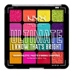 NYX PROFESSIONAL MAKEUP, Ultimate Shadow Palette, 16-shade Eyeshadow Palette, Vegan Formula - I Know That's Bright