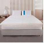FITMAT Memory Foam Mattress Topper with Advanced Design and Technology for Sweet Dreams, Back Pain and Alleviate Pressure Points high Density Premium Material (72x78x02, Without Cover)