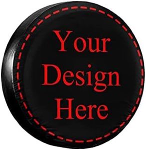 Godmoy Funda de Rueda de Repuesto Personalizadas Cubiertas de Neumáticos Personalizadas Agregue su Propia Imagen/Texto Cubiertas de Rueda de Repuesto Impermeables a Prueba de Polvo Aptas