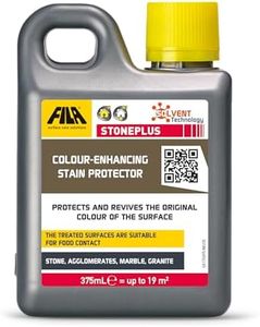 FILA Surface Care Solutions, STONEPLUS, Colour Enhancer Stone Sealer Outdoor, Impregnator Sealer, Slate Tile Sealer Ideal for Natural Stone: Travertine, Granite etc. Matte Finish Patio Sealer, 375ml