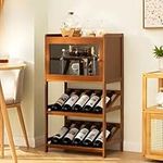 MOMOGEE Bamboo Wine Rack Cabinet 10