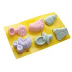 Bakefy� Baby Shower Baby Shower Silicone Fondant Mold Cake Decor Chocolate Sugarcraft Baking Mould