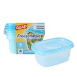 Glad Food Storage Containers, FreezerWare, Small, 24 Ounce, 4 Count