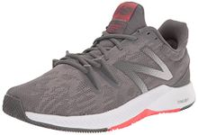 New Balance mens TRNR V1 Training Shoe, Grey/Neo Flame, 8.5 M