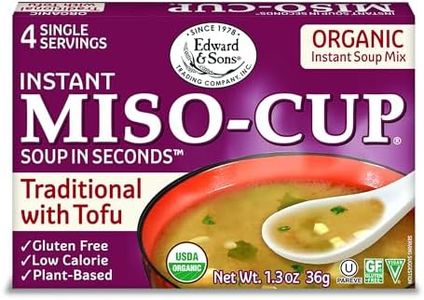 Edward & Sons Miso-Cup Organic Traditional Soup with Tofu Single Serve Envelopes, 4 Count Box (Pack of 12)