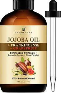 Handcraft Blends Jojoba Oil with Frankincense Oil and Grapefruit Oil in Glass Bottle with Dropper - 4 Fl Oz - 100% Pure and Natural - Premium Grade Oil for Skin and Hair - Anti-Aging Oil