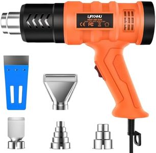 Heat Gun 1850W 1.5s Fast Heat Heavy Duty Hot Air Gun Good Temp Control 122℉-1112℉(50-600℃）Overheat Protection 2 Speed with 4 Nozzles for DIY Craft Shrink PVC Tubing Vinyl Wrap Stripping Paint Resin