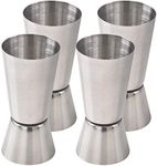 Newk Cocktail Jigger, 1/2 & 1 Oz(15 & 30 ML) Stainless Steel Bar Measuring Jigger (Set of 4)