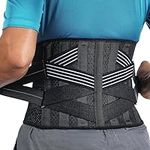 Fitomo Lower Back Support Belt for Men Women, Back Brace for Intant Pain Relief from Sciatica, Hernated Disc, Scoliosis, Adjustable and Breathable, Perfect for Bending Sitting Standing Heavy Lifting