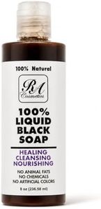 RA COSMETICS 100% African Liquid Natural Black Soap - 8 oz