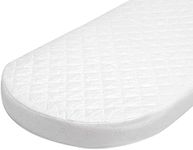 FM Moses Basket Foam Mattress Oval Shaped Extra Deep Waterproof Thick Crib Sheets Mattresses Fits Travel Baby Cot Pram Bassinet with Quilted Removable Covers - Multipel Sizes