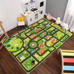 NANAN Kids Rug 3x5 Rug Baby Floor Mat Kids Educational Rug Area Rug for Classroom Play Mats for Babies and Toddlers Nursery Rug Kids Room Rugs for Bedroom Carpet Car Rug