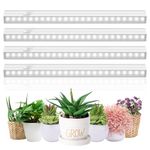 MOYA STD 1ft T5 White Grow Lights for Indoor Plants, Cabinet Greenhouse Grow Lamp 5000K Full Spectrum White LED Grow Light Bulbs, Plug and Play, Linkable T5 Grow Light, 4-Pack