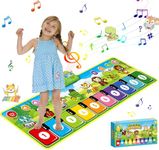 Piano Music Mat, Xndryan 43.3" X 14" Kids Piano Mat Musical Mat 8 Instrument Sounds Piano Floor Keyboard Mat for Toddlers Touch Play Dance Mat Toy for 1 2 3 4 5 Year Old Girls Boys Gifts