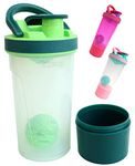 Spanker 24 Oz Leak Proof Mixer Cup with Blending Ball - Mixing Bottles for Protein Shakes,(Dark Green) SSTP