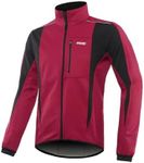 ARSUXEO Winter Warm UP Thermal Softshell Cycling Jacket Windproof Waterproof 15-k, Dark Red, XX-Large