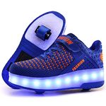 Ufatansy Roller Shoes Girls Sneakers Boys Roller Skate Shoes Kids Skateboarding Wheels Shoes USB Charging Light Up Fashion Skates