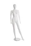 Can-Bramar PL Adult 2 in 1 Full Body and Headless Female Abstract Unbreakable Plastic Mannequin 70" H Glossy White (PL-FP1-GW)