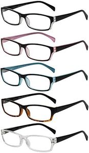 Reading Glasses 5 Pairs Fashion Ladies Quality Designed Spring Hinge Readers for Women +1