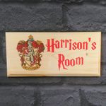 Personalised Gryffindor Sign, Bedroom Door Sign, Classroom Teacher Gift