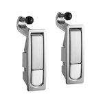 WJSKDQ 2PCS Compression Latch Lock Trigger Latch Lock Zinc Alloy Adjustable Lever Hand Operated Compression Latch Flush Silvers