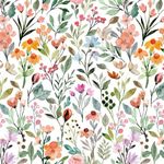 GaliGali Peel and Stick Wallpaper, Watercolor Floral Self-Adhesive Wallpaper, Contact Paper for Batheroom Walls Cabinets, Vinyl Waterproof Wallpaper, 17.3"x197", CA.WA05004H-1-5