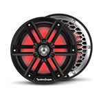 Rockford Fosgate M2-8B Color Optix 8” 2-Way Coaxial Multicolor LED Lighted Marine Speakers -Black/Stainless (Pair)