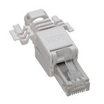 kenable IDC Punch Down to RJ45 Plug for Cat6A Solid Network Ethernet Cable Connector [Cat6a]