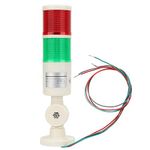 24V Industrial Machine Signal Light, Red Green LED Indicator Alarm Round Tower Light with Buzzer Sound Buttons and Indicators Buttons and Indicators