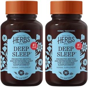 Herbs Etc. Deep Sleep Softgels - Holistic Rest Supplement for Restful Sleep - Chamomile, Lemon Balm Extract & Passionflower - Melatonin-Free, Gluten-Free - 120 Count (120 Servings, 2-Pack)