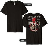 Lucifer's Hot Rod Shop Rockabilly Pin Up Girl Ratty Rat Rod Premium T-Shirt