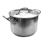 Update International SPS-12 12-Quart Induction Ready Stainless Steel Stock Pot with Cover, Silver