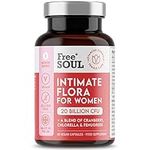 Probiotics for Women - Comprehensive Bio Cultures for Women's Intimate Flora, 20 Billion CFU Fortified with 15,000mg Cranberry, Fenugreek & Chlorella, Vegan, 60 Capsules, Free Soul