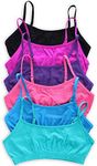 Caramel Cantina Big Girls 6 Pack Seamless Training Comfort Bras (Small, Jewel Tones)