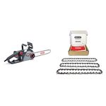 Oregon CS1400 16-Inch Corded Electric Chainsaw + Oregon 3-Pack AdvanceCut Chainsaw Chain for 16-Inch Bar