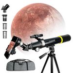 Cason F20080-Telescope for Astronomy,Galaxy 20 mm Aperture 80 mm Refractor Zoom Monocular Telescope for Adult & Kids,Easyto Use for Moon,Planets,Stars,Galaxy (Telescope for Galaxy Monoculars)