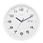 ACCTIM Calendar Wall Clock, White, 32cm Diameter