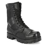 SHOE DAY Leather Combat Army Boot Shoes/Army Shoes/DMS Shoes ARM190 Black