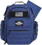 Sager Creek Dad Diaper Bag Backpack with Changing Pad. Waterproof Military Diaper Backpack for Men w/Insulated Compartment (Blue)