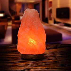 NatureBoost Himalayan Natural Pink Salt Lamp, Hand Crafted I Natural Warm Amber Glow I Dimmer Switch, Wooden Base, (8-10 inches, 10-12 lbs.) Unique Gift Ideas