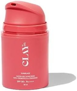 Clayco Sunglaze Sunscreen SPF 50 PA++++ | Probiotic & Ceramide-Infused | Lightweight, Non-Greasy & Fast-Absorbing | Broad Spectrum UVA, UVB & Blue Light Protection | Hydrating & Brightening | For All Skin Types (50ml)