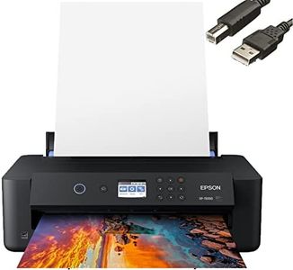 Epson Expression Photo HD XP-15000 Wireless Color Wide-Format Printer, Auto 2-Sided Printing, 200-sheet, Ultimate Wireless and Wired Connectivity, Black-Bundle with Printer Cable.