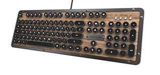 AZIO, Retro Classic, R.C., ELWOOD mechanical Bluetooth Keyboard, vintage look with United Kingdom Layout