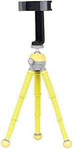 JOBY PodZilla Medium Kit, GorilliaPod, Tripod for Smartphones and Compact Mirrorless Cameras, Flexible Tripod with Ball Head and GripTight 360 Phone Mount Inc, Devices up to 1 Kg, Yellow (JB01770-BWW)