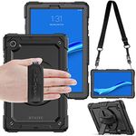 TECHGEAR UTILITY Case for Lenovo Tab K10 & Lenovo Tab M10 Plus 2nd Gen 2020 10.3" (TB-X606 / TB-X6C6) Tough Rugged HEAVY DUTY Armour Shockproof 360 Rotating Stand, Hand and Shoulder Strap Case